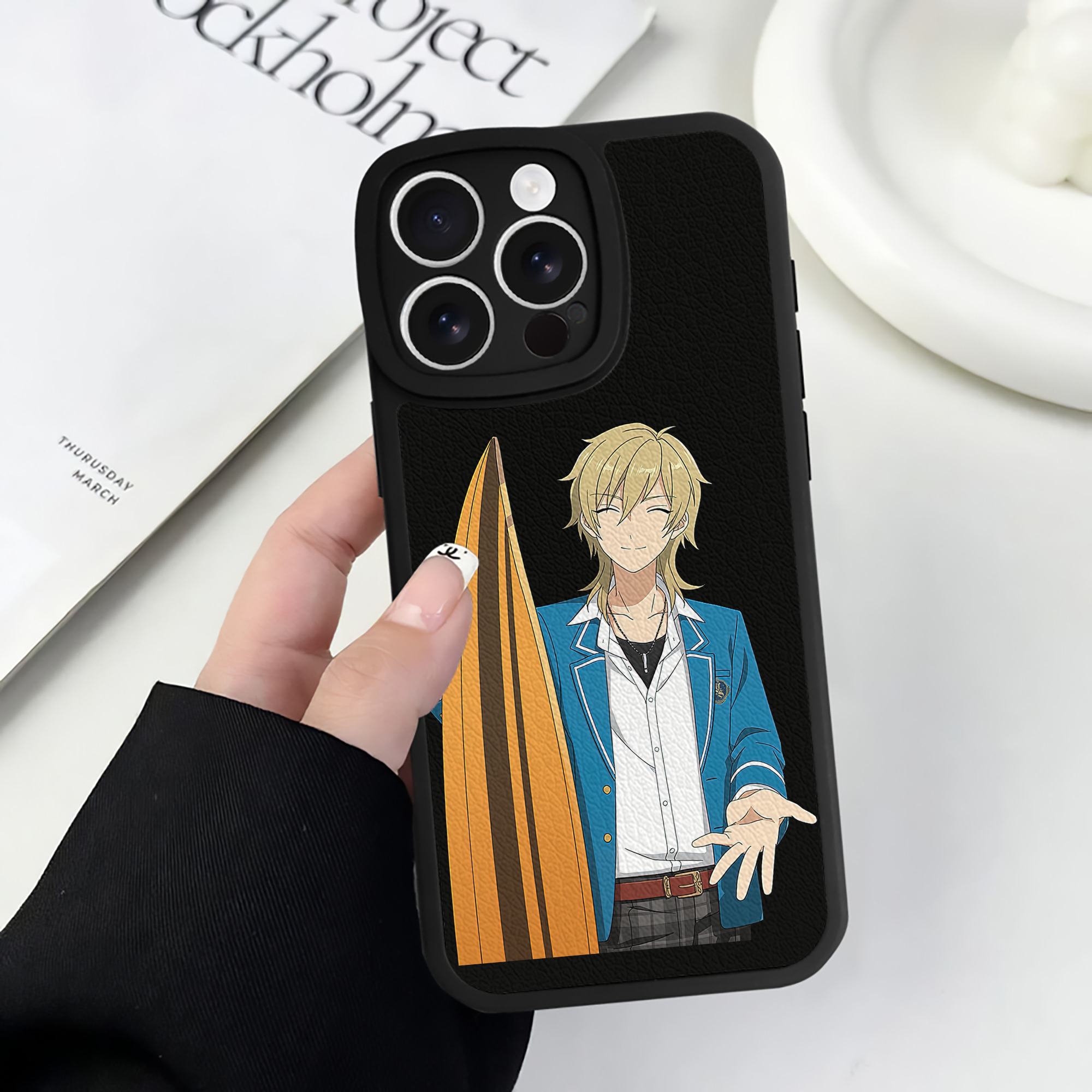 （画像用） あんさんぶるスターズ! Ensemble Stars 【iPhone 16シリーズ対応】シリコンスマホケース（レザー調） 材質：シリコン